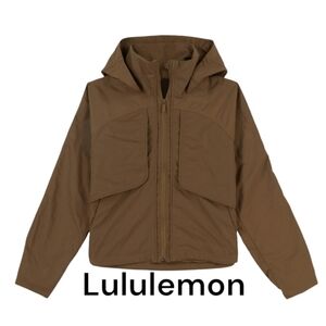 Lululemon Sz 8 Full Zip Always Effortless Cropped Hooded Casual Jacket.